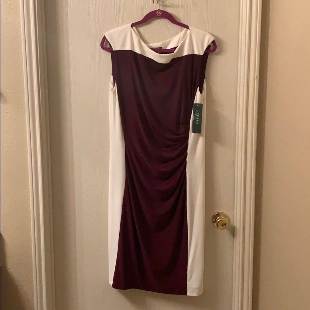 Plum and white Ralph Lauren dress
